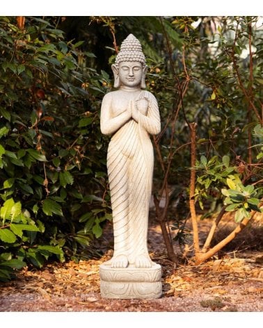 Figura Decorativa Buda de Pie para Exterior