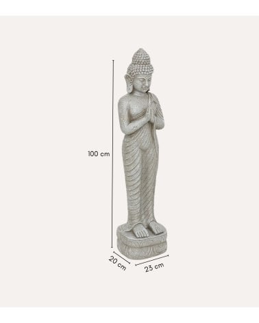 Figura Decorativa Buda de Pie para Exterior