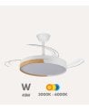 Ventilador de Techo y Lámpara LED Ecoro con Aspas Retráctiles