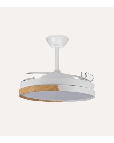 Ventilador de Techo y Lámpara LED Ecoro con Aspas Retráctiles