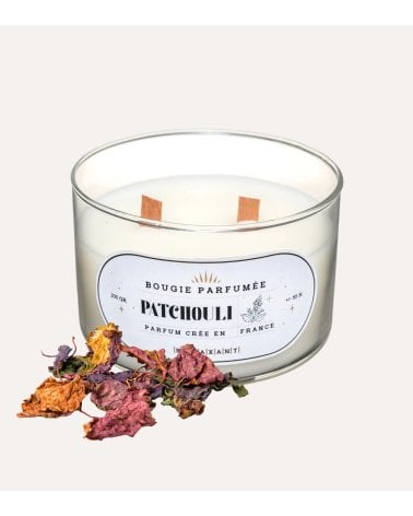 Vela Aromática Doble Snow con Base de Cristal
