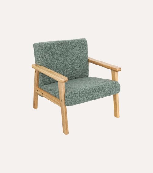 Sillón Infantil Basile de Madera y Borreguillo