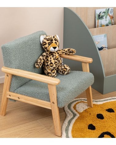 Sillón Infantil Basile de Madera y Borreguillo