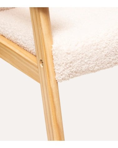 Sillón Infantil Basile de Madera y Borreguillo