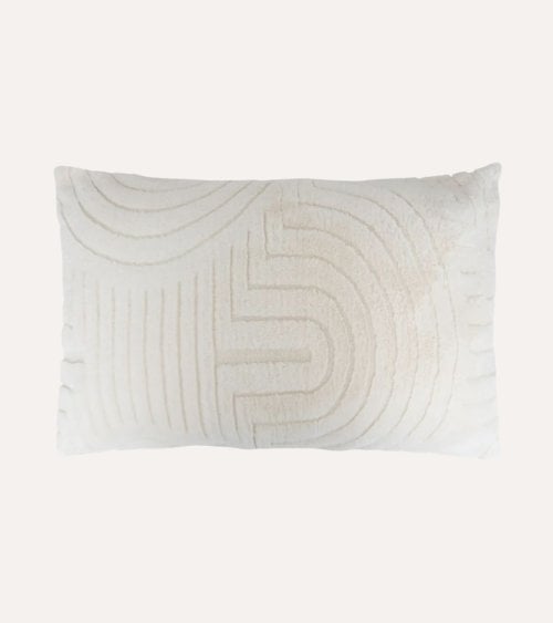 Cojín Rectangular de Pelo Corto Arka de Poliéster