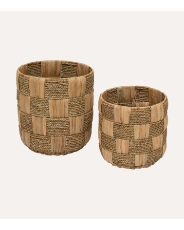 Cesta Redonda Nadi de Fibra de Jacinto