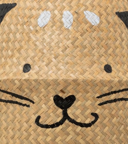Cesta Infantil Plegable Gato de Caña