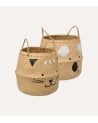 Cesta Infantil Plegable Gato de Caña