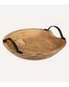 Bandeja Decorativa Wild de Madera de Mango con Asas de Metal