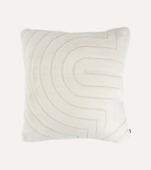 Cojín Cuadrado de Pelo Corto Arka de Poliéster