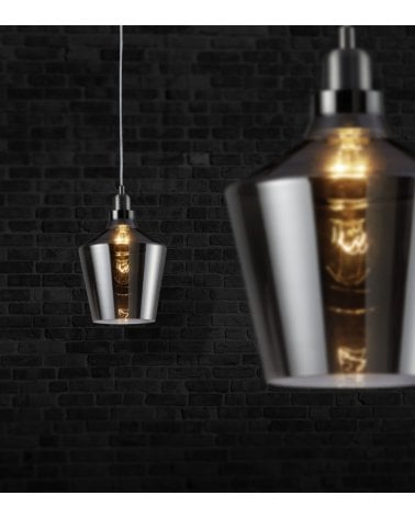 Lámpara Colgante Calais E27 60 W de Cristal Ahumado