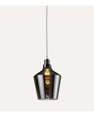 Lámpara Colgante Calais E27 60 W de Cristal Ahumado