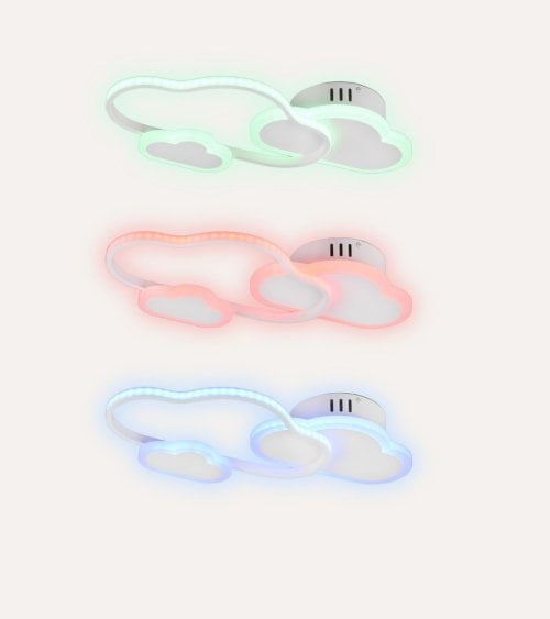 Plafón LED Infantil Nubes Luz Regulable en Color e Intensidad