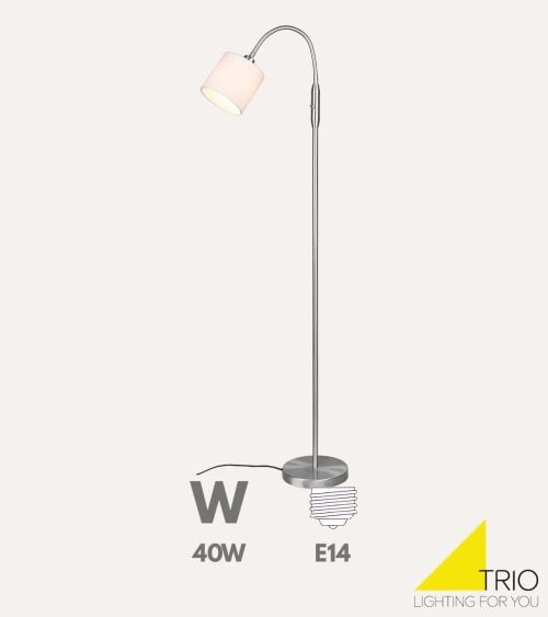 Lámpara de Pie Tommy con Flexo E14 40 W
