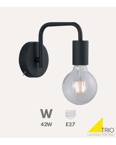 Lámpara de Pared Diallo Minimalista E27 12 W