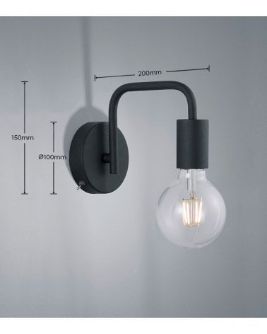 Lámpara de Pared Diallo Minimalista E27 12 W