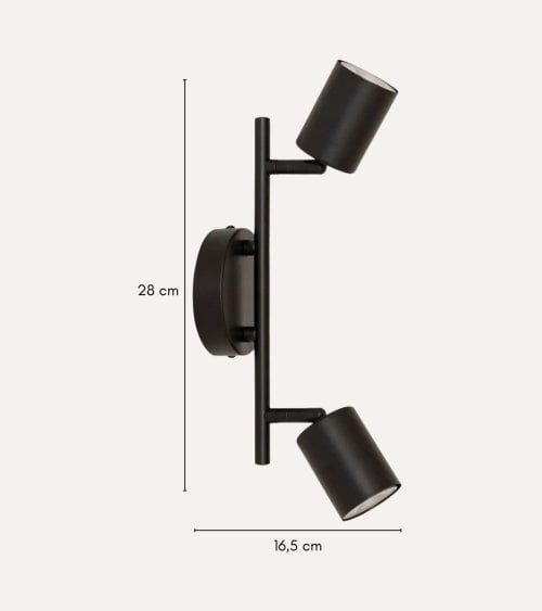 Lámpara Colgante Vico con 2 Focos de Metal