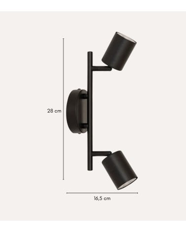 Lámpara Colgante Vico con 2 Focos de Metal