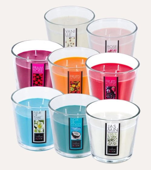 Vela Aromática Nina en Base de Cristal