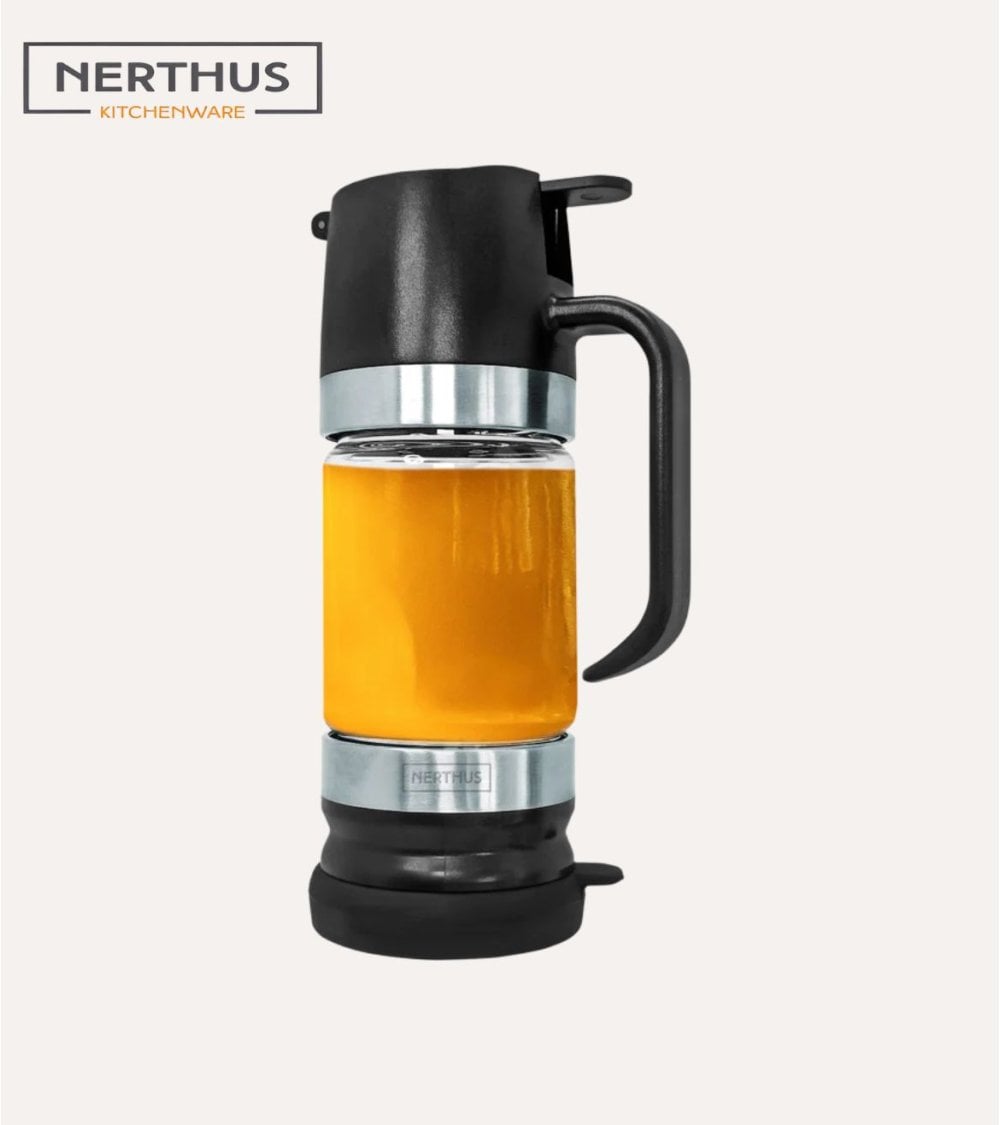 Dispensador de Miel Antigoteo de Vidrio y Silicona