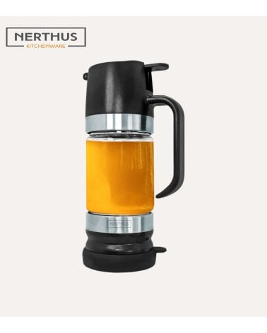 Dispensador de Miel Antigoteo de Vidrio y Silicona