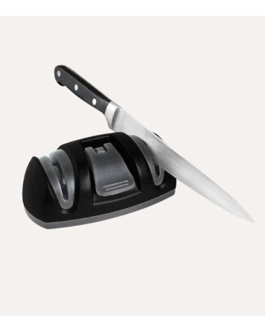 Afilador de Cuchillos Doble con Ventosa de Acero Inoxidable