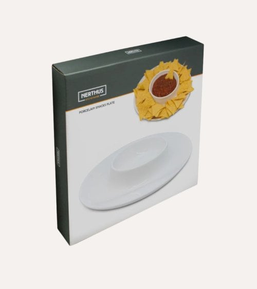 Plato para Aperitivos y Salsa de Porcelana
