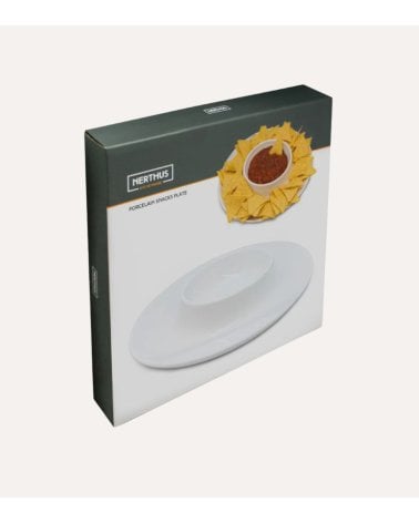 Plato para Aperitivos y Salsa de Porcelana