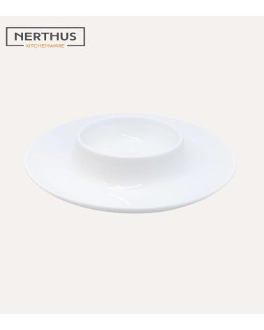 Plato para Aperitivos y Salsa de Porcelana