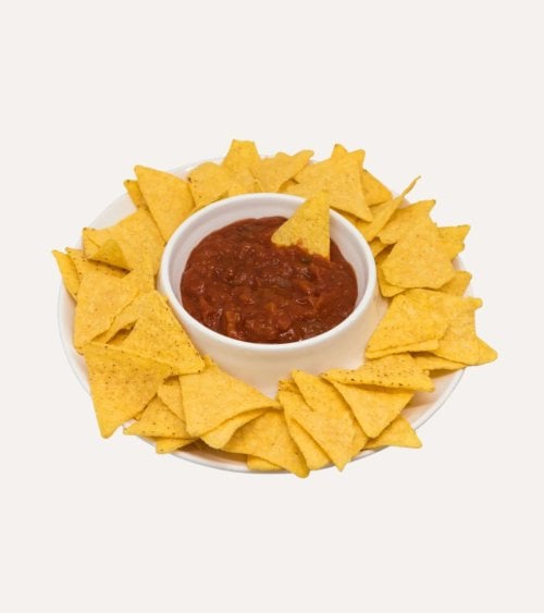 Plato para Aperitivos y Salsa de Porcelana
