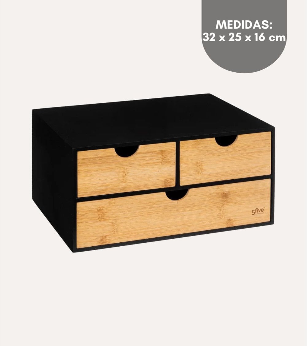 Cajonera Organizadora para Escritorio Bava de Bambú