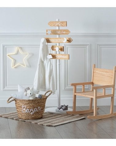 Perchero de Pie Infantil Carteles de MDF