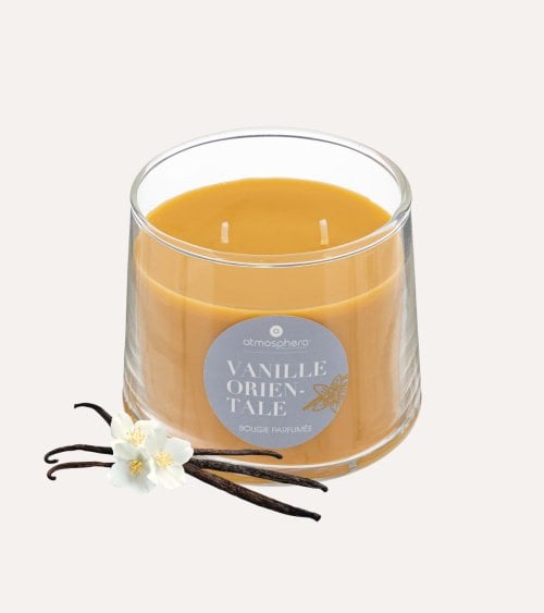 Vela Aromática Doble Izor en Base de Cristal