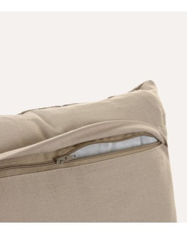 Cojín Velvet Rayas Mocca con Relleno de Algodón