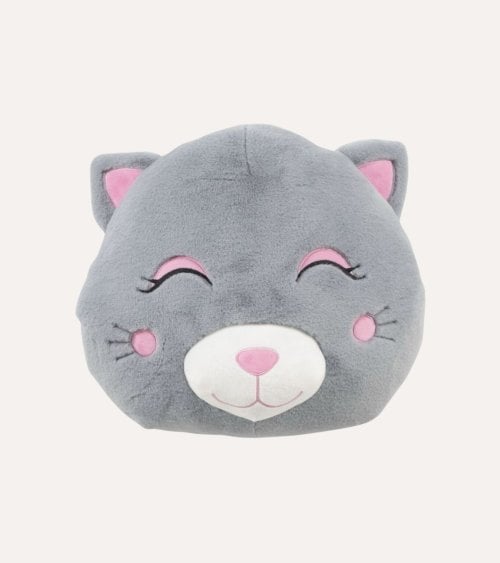 Cojín Infantil Peluche de Gato de Poliéster