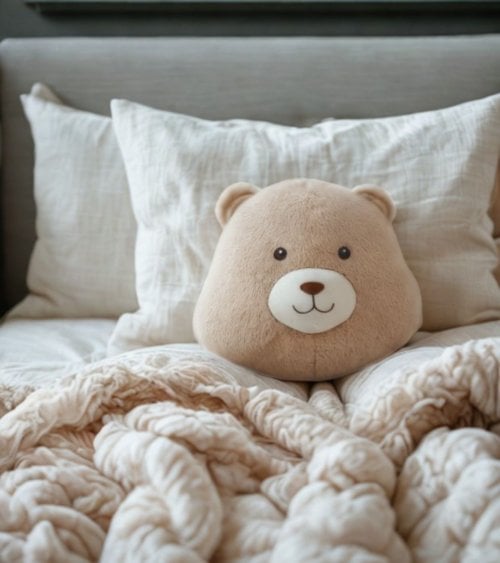 Cojín Infantil Peluche de Osito de Poliéster