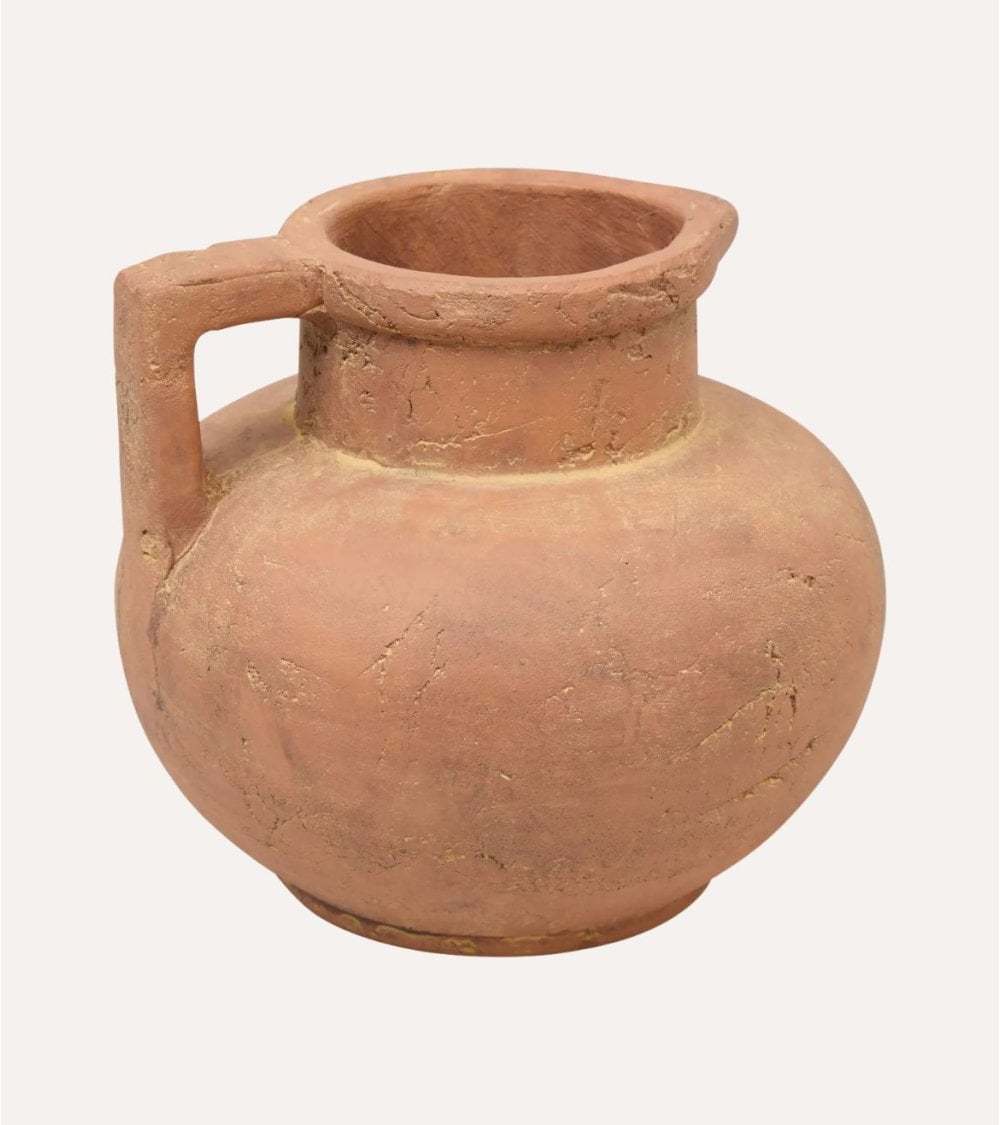 Jarra Decorativa con Asa Romia de Terracota
