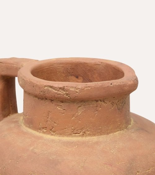 Jarra Decorativa con Asa Romia de Terracota