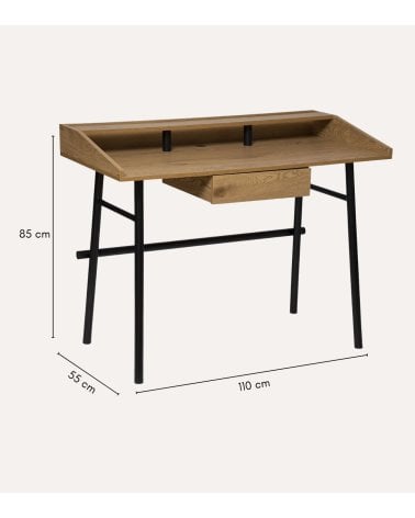 Escritorio Josan con 1 Cajón de MDF y Acero