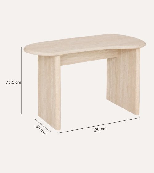 Escritorio Anaya Efecto Travertino de MDF