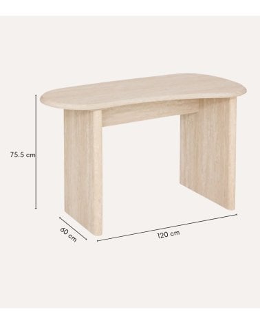 Escritorio Anaya Efecto Travertino de MDF