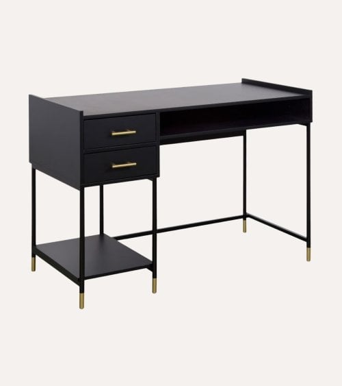 Escritorio Tedy con 2 Cajones de MDF y Acero