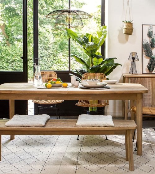 Banco de Comedor Banila de Madera de Acacia