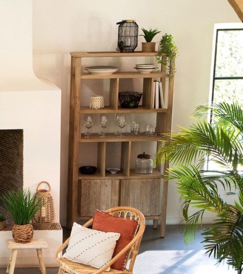 Librería Banila de Madera de Acacia