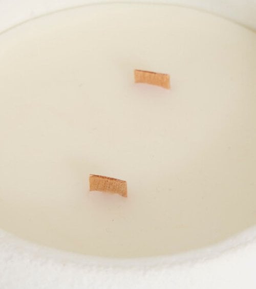 Vela Decorativa Doble Wojin en Base de Cemento