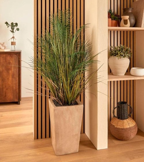 Palmera Decorativa Wojin con Maceta de Cerámica