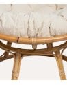 Sillón Papasan de Ratán con Cojín Acolchado