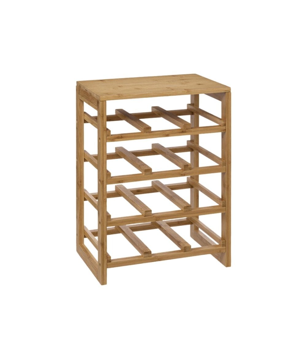 Botellero de Pie de Madera de Bambú Linha-3