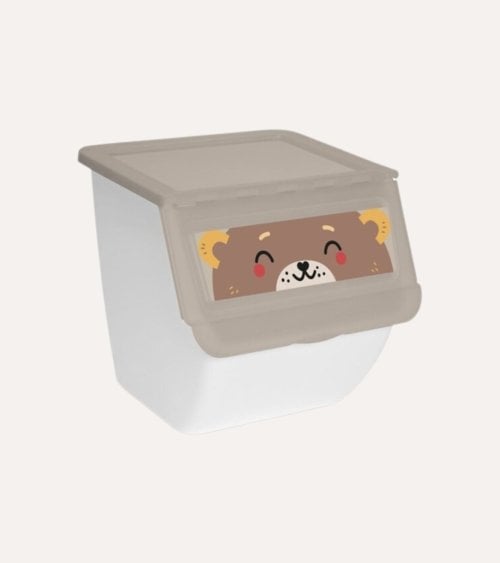 Contenedor Apilable Oso de Almacenamiento de Plástico