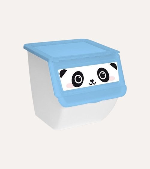 Contenedor Apilable Oso Panda de Almacenamiento de Plástico